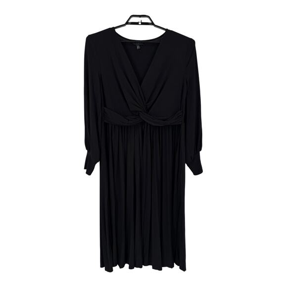 Eloquii Knot Front Pleated skirt dress black size 14 - Picture 1 of 6
